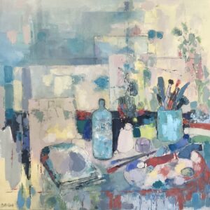 Acrylique au couteau sur toile 80x80cm. Prix 980€